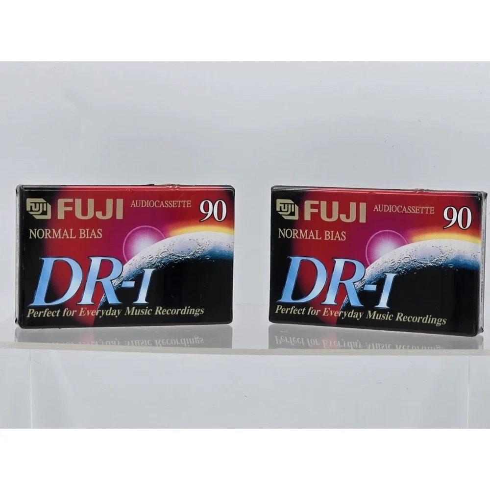 2 Lot - Fuji Audio Cassette Blank Tapes New Sealed DR-I 90 Minutes Normal‎ Bias